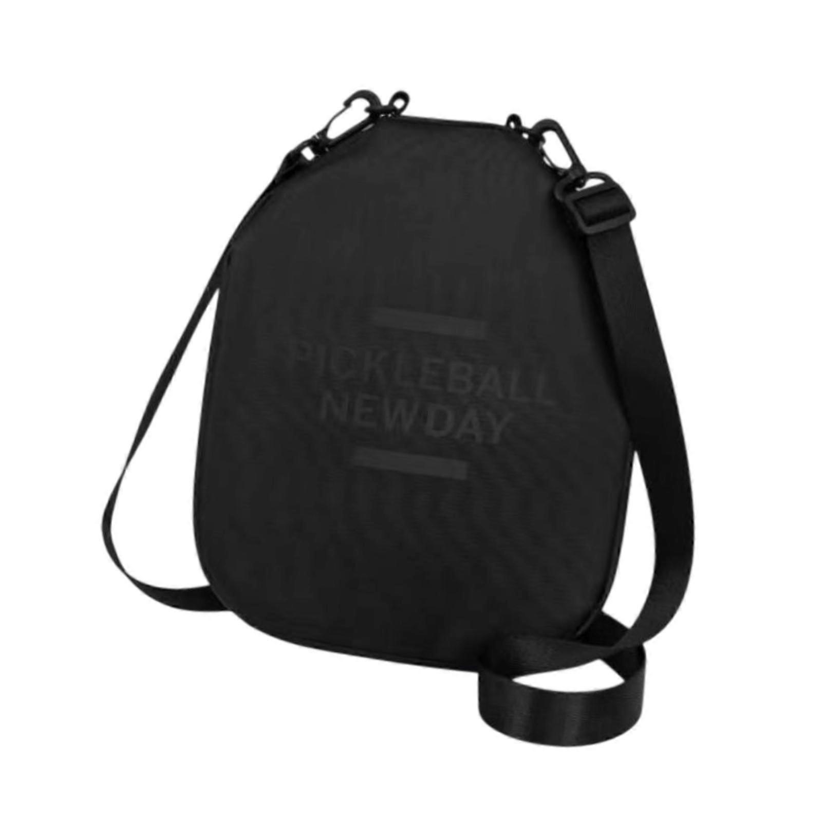 حقيبة مجداف مجداف Pickleball حقيبة كروس بودي للرجال والنساء حامي محمول أسود