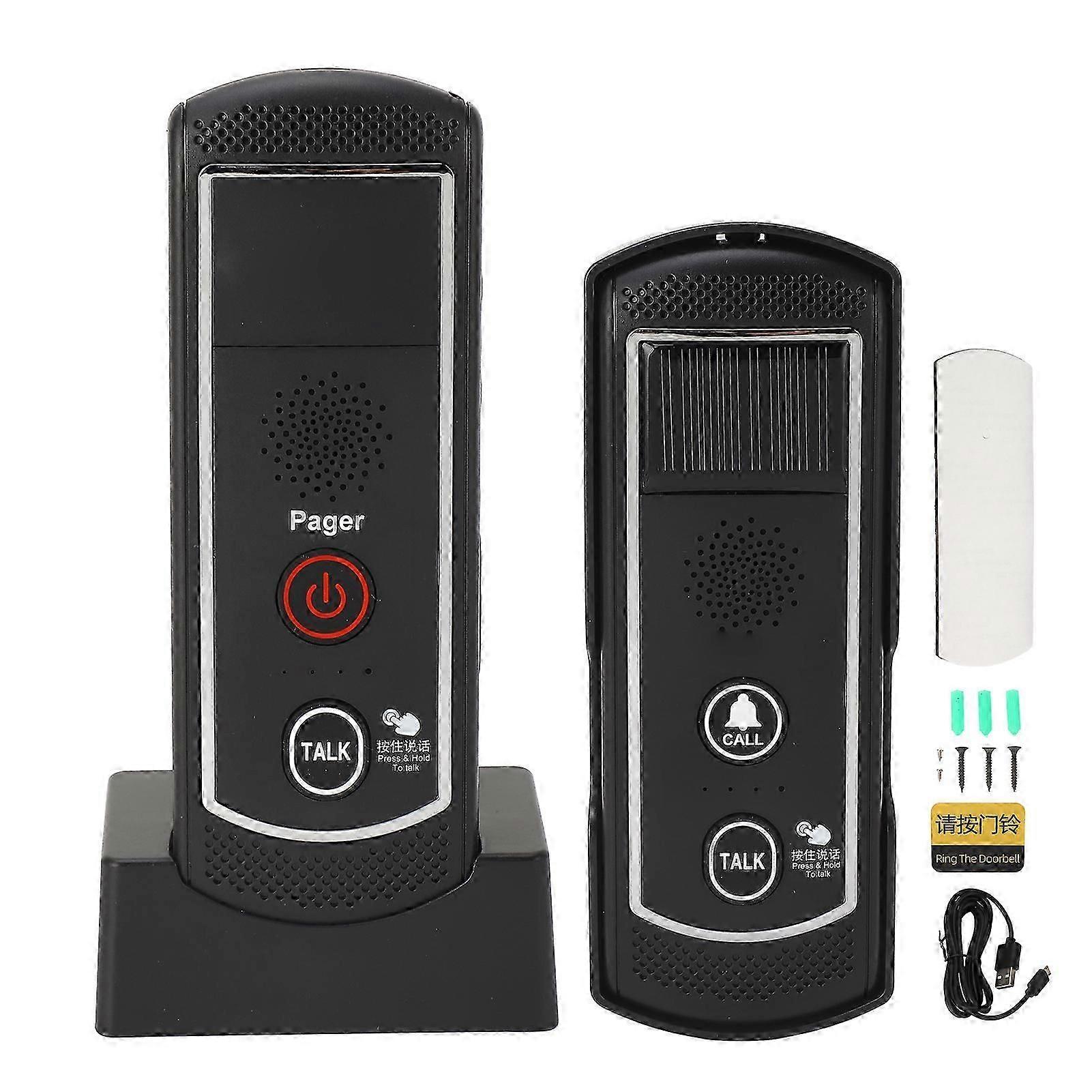 Wireless Intercom Door Solar Charging 16 Channel Home 2000m Built In