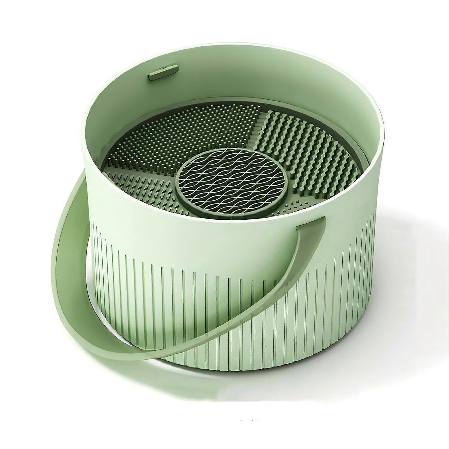 Silicone Makeup Brush Cleaning Bowl - Round Design for Quick Cleaning, Compact Size, Easy to Use in Makeup Application