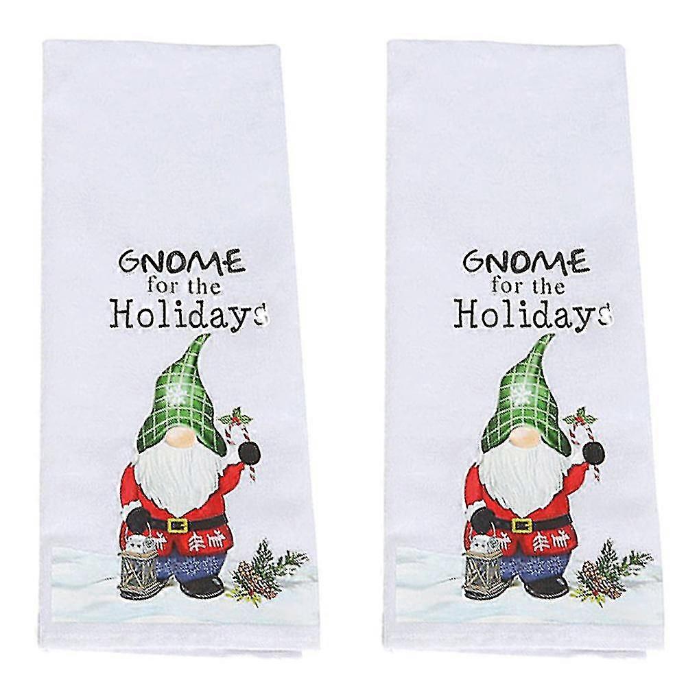 2pcs Christmas Towels, Dish Towels, Kitchenware Christmas Decorations