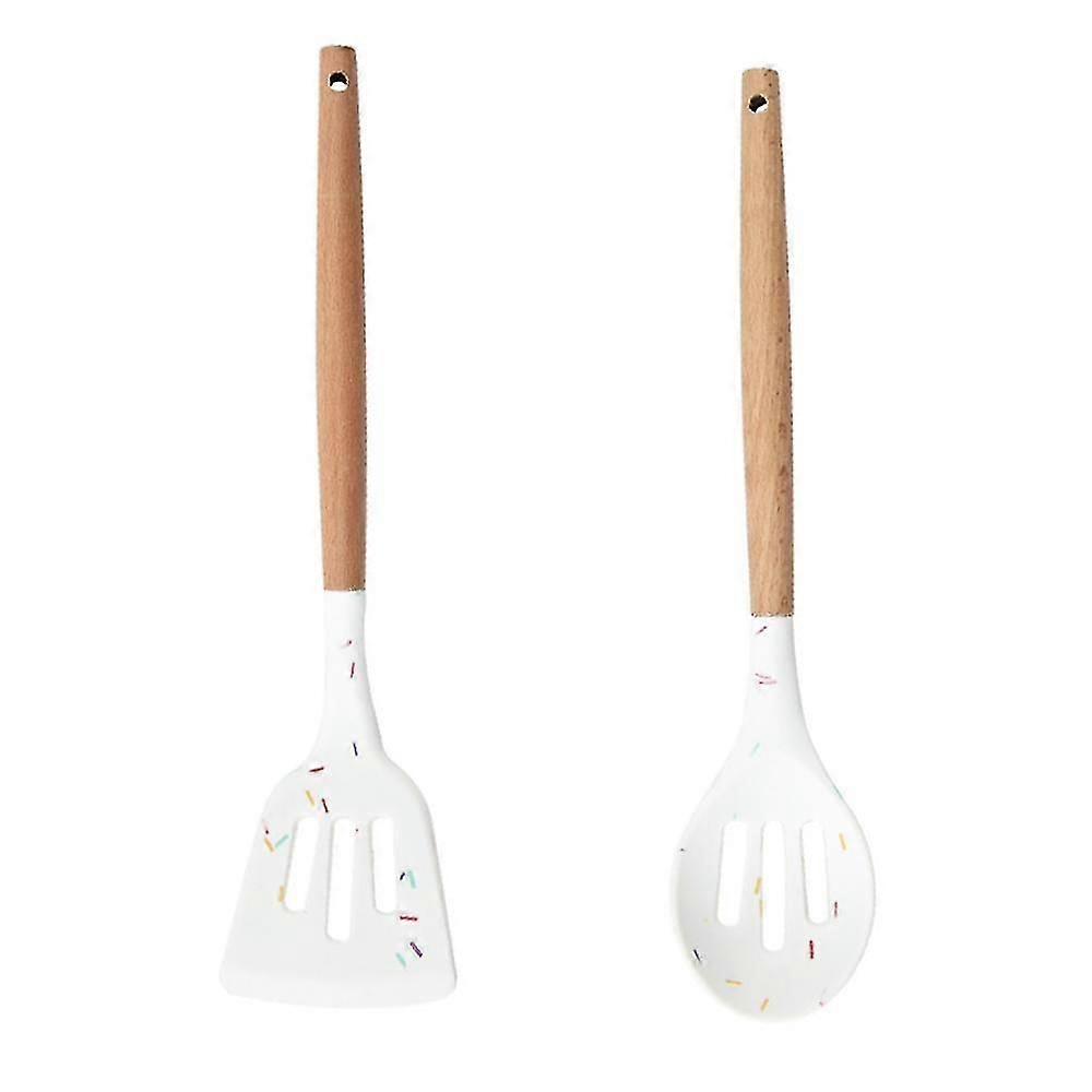 Kitchen Utensils Set For Cooking With Wood Handle For Non-stick Cookware - Wooden Kitchen Utensils