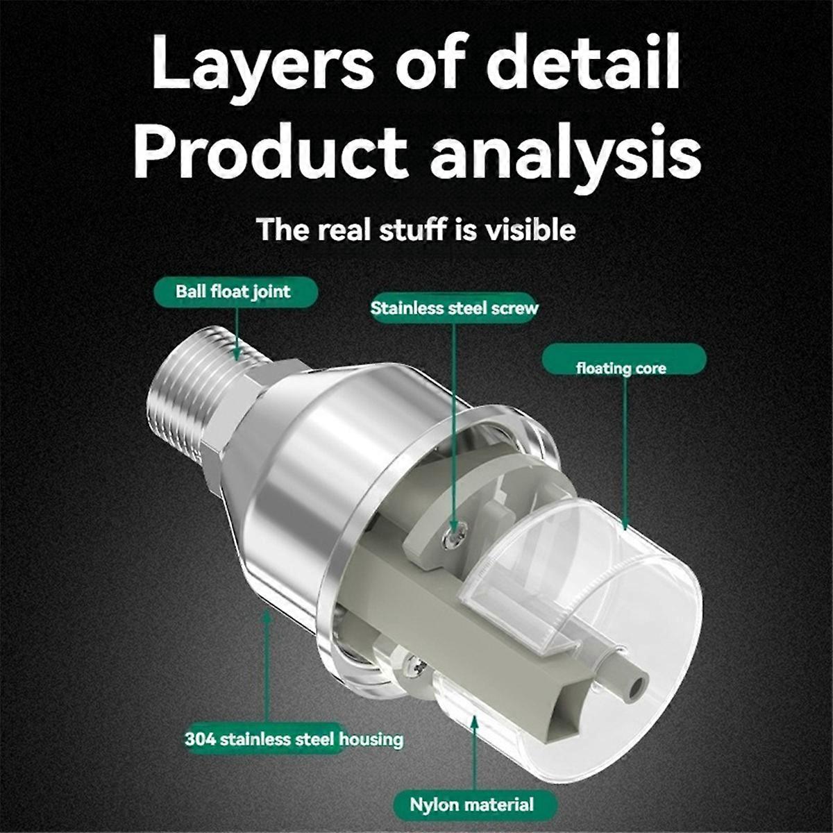 Stainless Steel Float Ball Valve Automatic Water Level Controller Kitchen Faucet Upgrade Thickened B