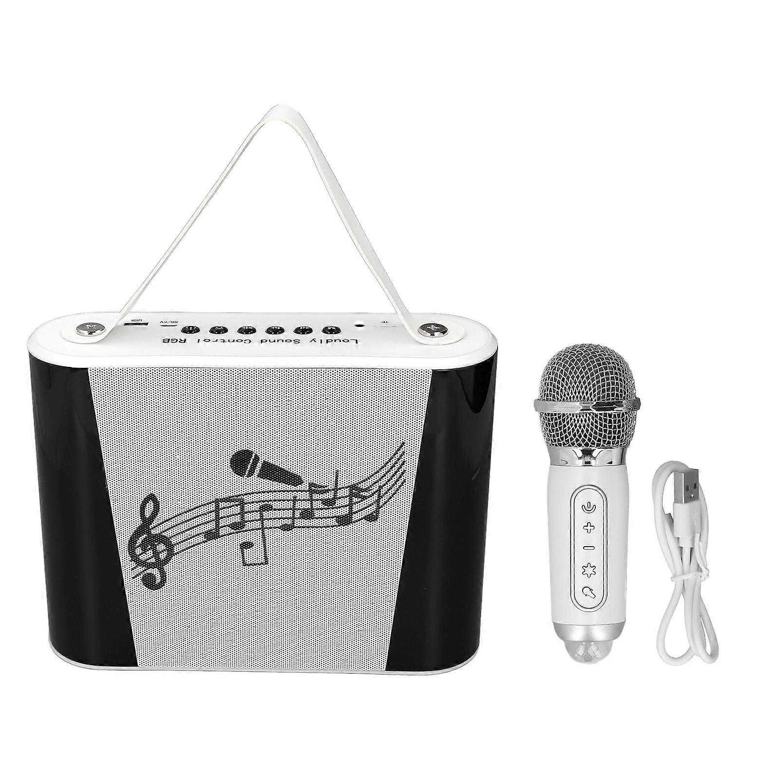 Kids Wireless Bluetooth Karaoke Machine Mini Microphone White Single