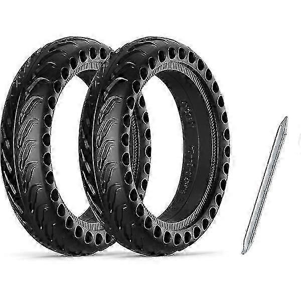 2-Pack Ελαστικό Χωρίς Διάτρηση 8.5" Κηρήθρα Xiaomi M365 σκούτερ Μαύρο ΜΑΥΡΟ - 2-PACK ΕΛΑΣΤΙΚΟ + 1 εργαλείο