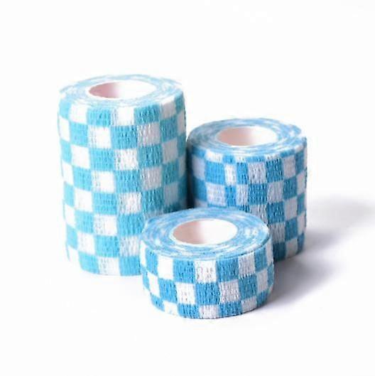 (blau kariert 5CM)Selbstklebende Vliesbinde