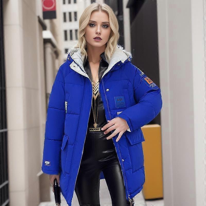 Women's Down Cotton Jacket Winter Mid Length Two Sided Jacket