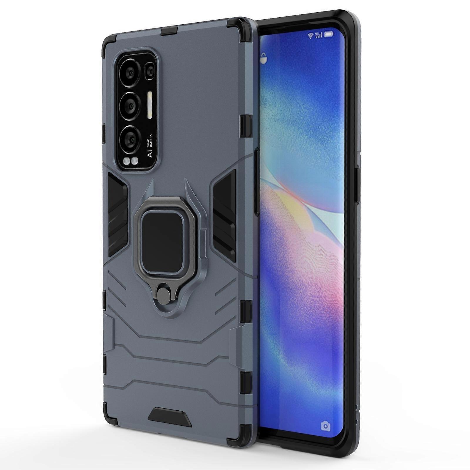 For OPPO Reno5 Pro+ PC + TPU Shockproof Protective Case with Magnetic Ring Holder