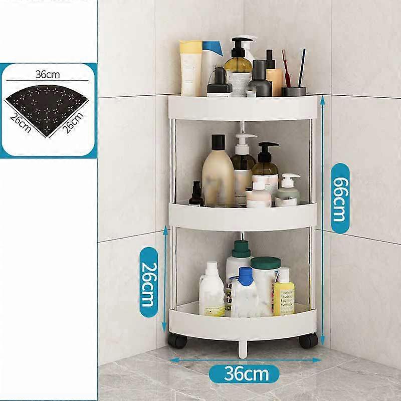 3/4/5 Tier Movable Assemble Slim Kitchen Storage Rack Slide Tower Plastic Bathroom Storage Rack Fridge Side Seam Finishing Plastic Rack with Wheels