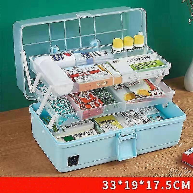Scatola per medicinali per uso domestico, scatola per medicinali di emergenza, scatola per cosmetici multistrato, grande capacità, scatola per riporre gadget domestici - Buona