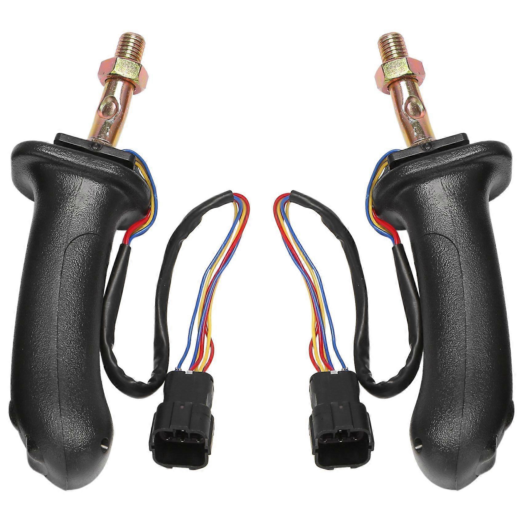 2Pcs L+R 3 Buttons Excavator Joystick Assy Handle Gears for Doosan DX150 215 225 300 370-9C