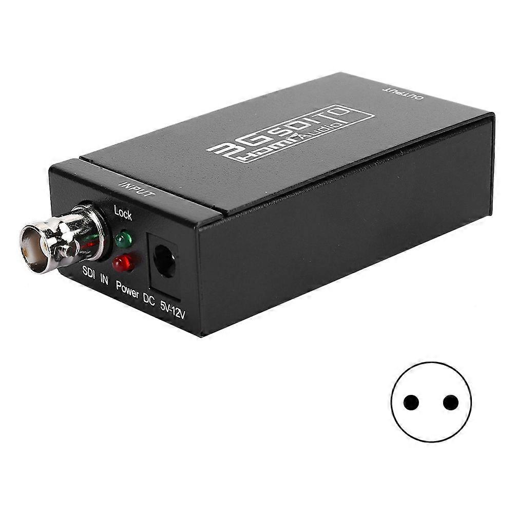 SDI to HDMI Converter Camera to TV High Definition Switch Box Black 3G SDI Interface Support HDMI1.3 110‑240V