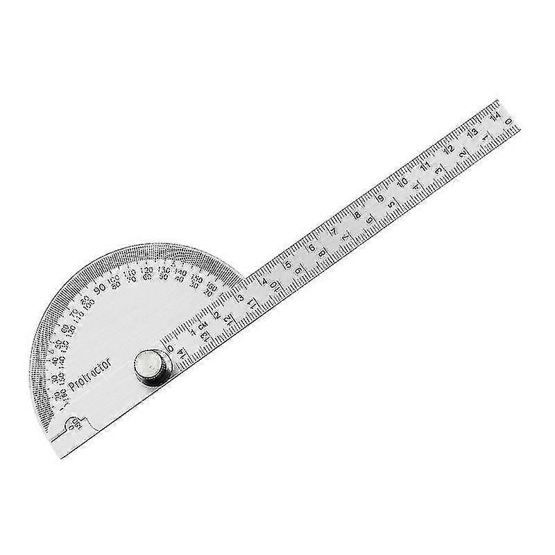 Stainless Steel Semicircle Protractor High-precision Multi-angle Ruler Woodworking Angle Measuring Tool-14cm