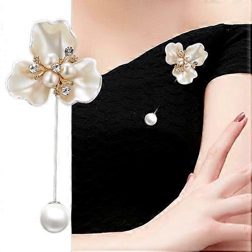 Noua modă trandafir floare camelie broșă corsaj ac lung ac pin pentru femei pulover șal cămașă guler bijuterii accesorii