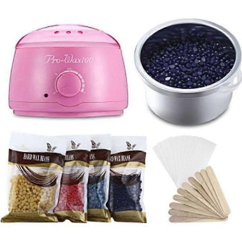 Wax Warmer Kit Professional 500ml Θερμαντήρας Κεριού για Αποτρίχωση 4 Πακέτα Σκληρά Φασόλια 10Τμχ Σπάτουλες