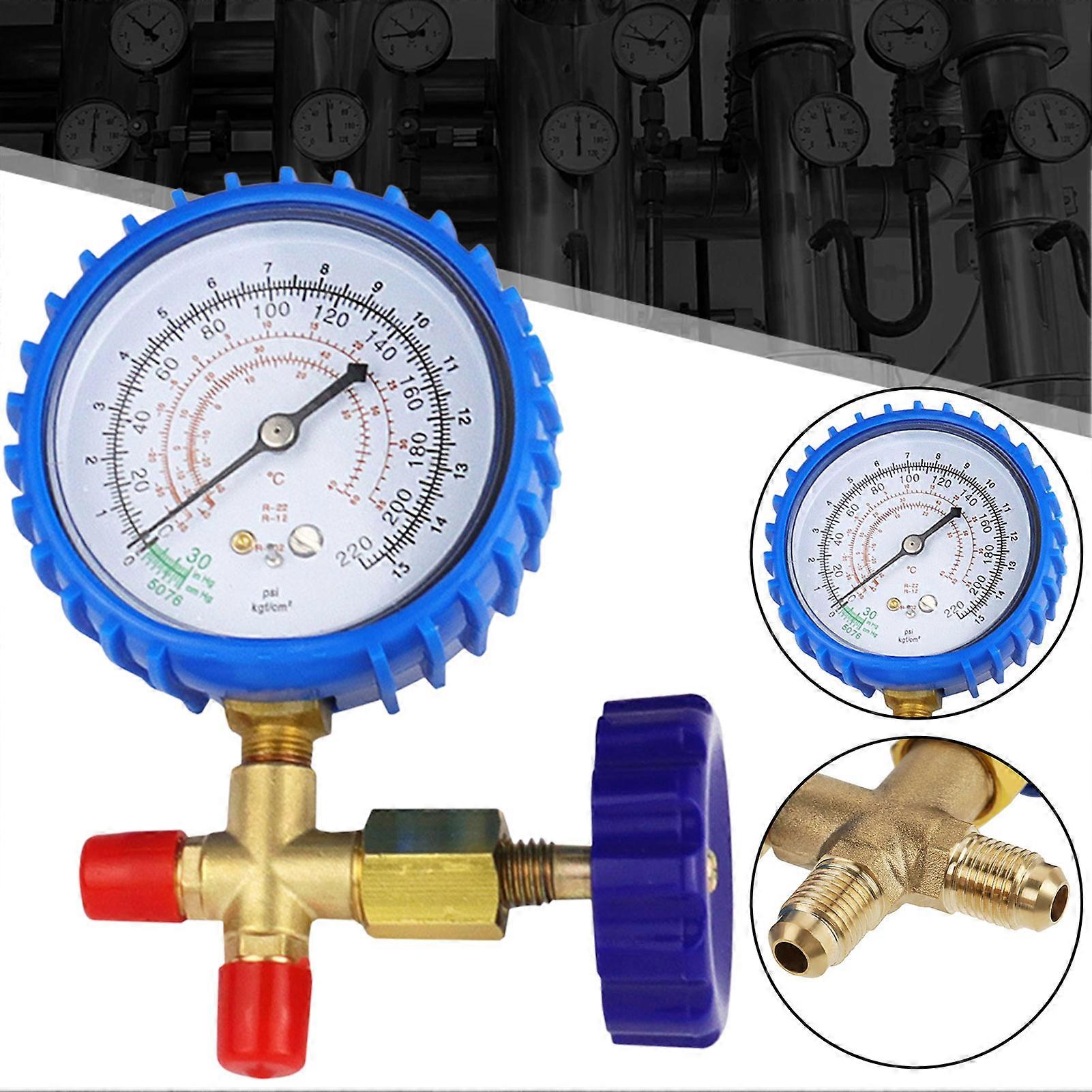 Airs Conditioning Refrigerant Recharge Pressure Gauge Manometer Fit for R410A R22 R134A R404A