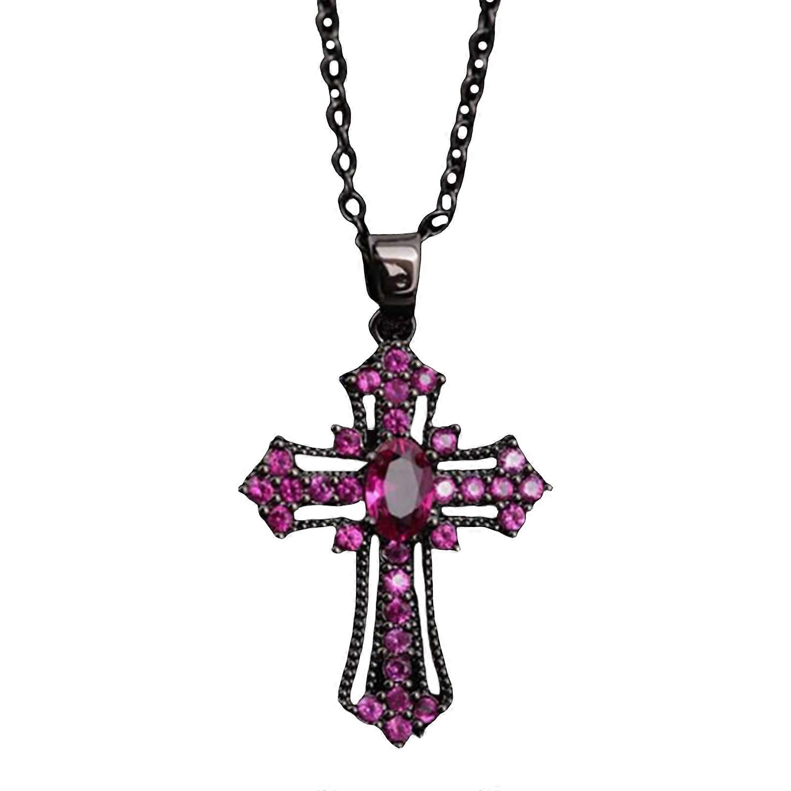Practical Crosses Pendant Charm Jewelry Sturdy Alloy Craftsmanship with Adjustable Chain for Comfortable Daily Wear