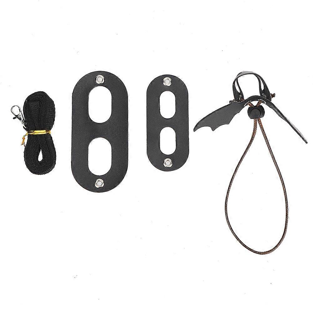 Artificial Leather Adjustable Lizard Harness Pulling Leash Rope with Wing for Reptile Pets
