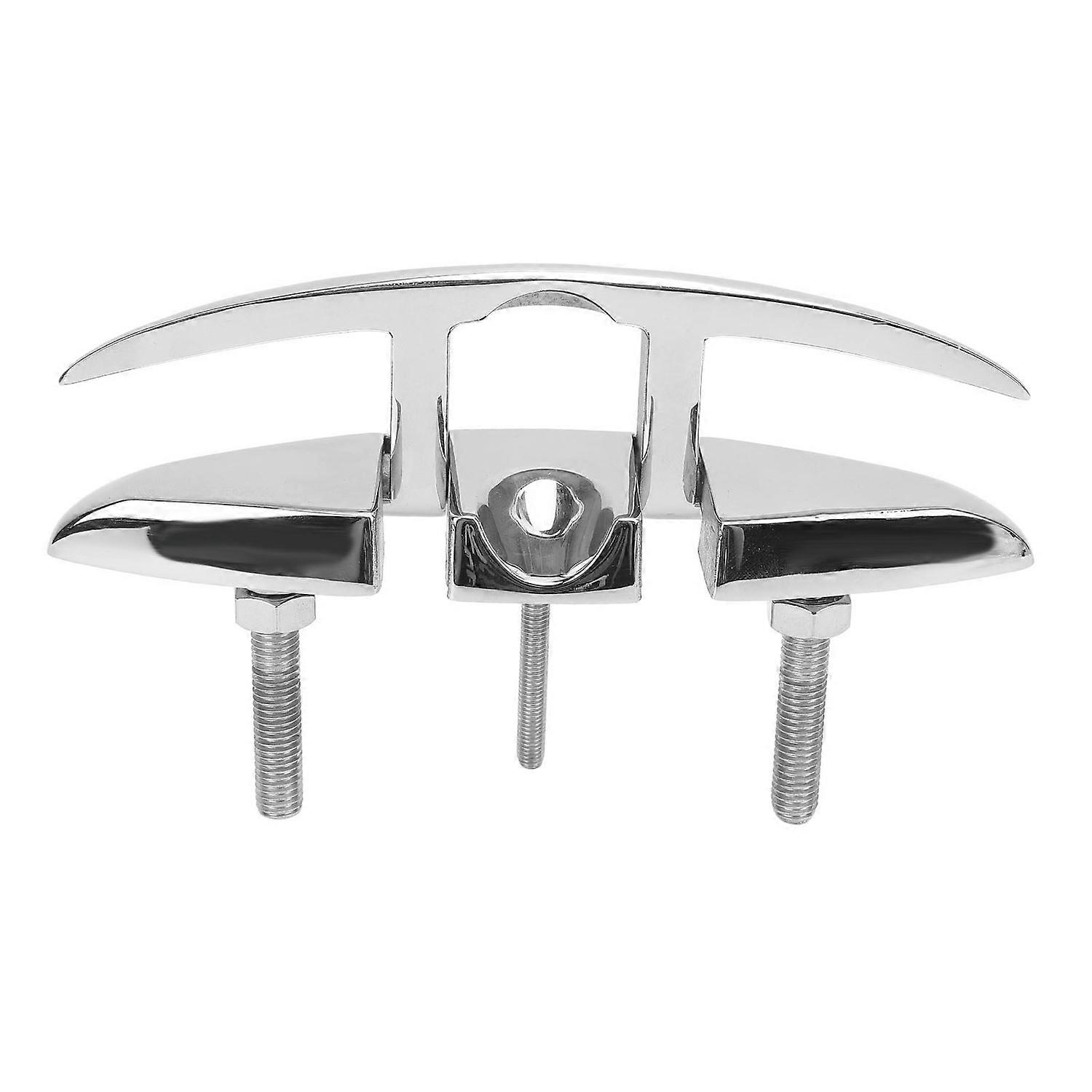 6in Pull Up Boat Folding Cleat 316 Stainless Steel Marine Cleat Flip Up Dock Cleat for RV Yacht Carg