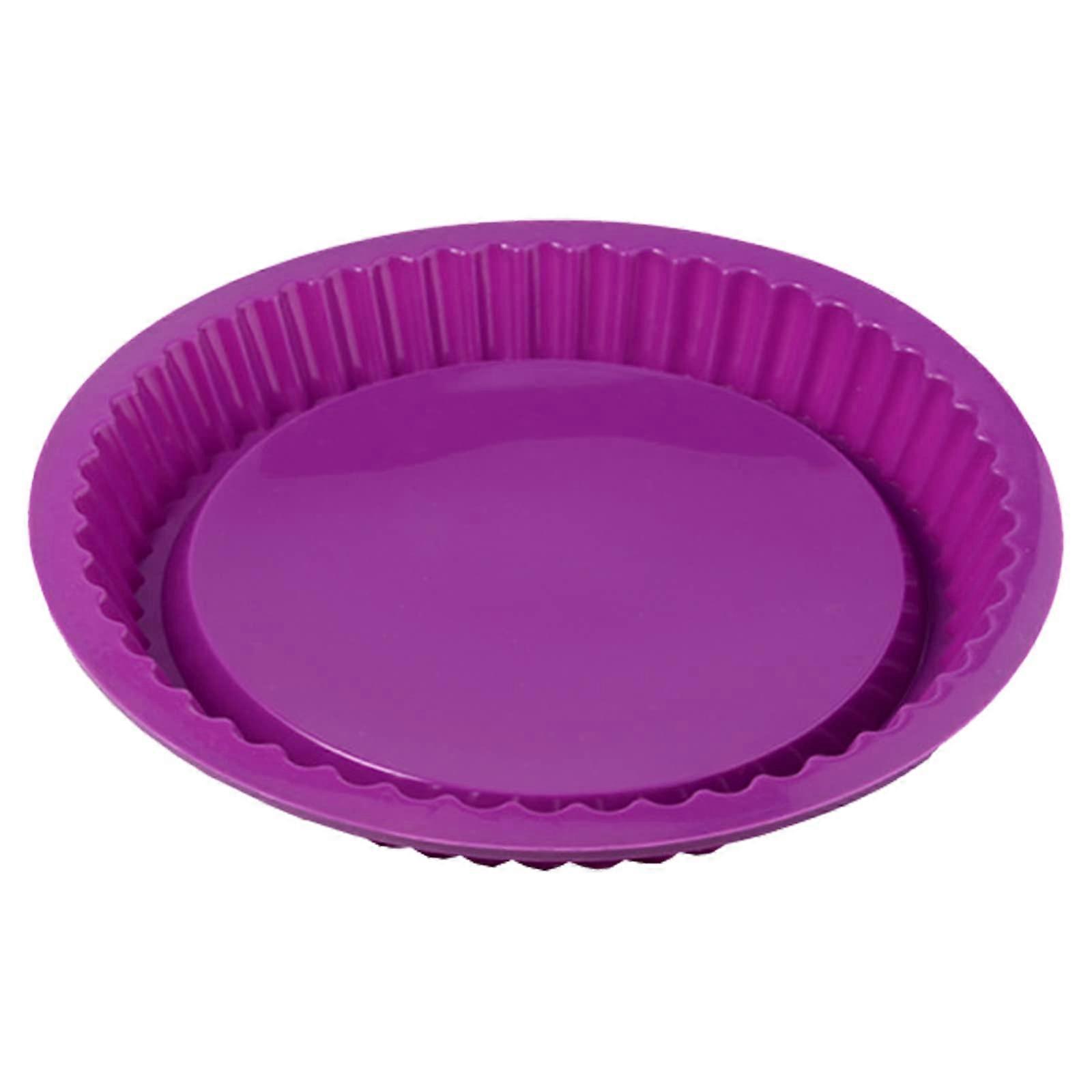 Nonstick Surface Loose Base Design Deep Dish Quiche Pan, Heavy Gauge Carbon Steel Even Baking Performance Oversized One Size Fits All For Versatile