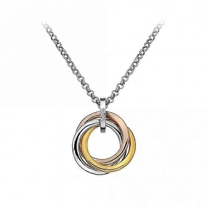 Hot Diamonds Calm Trio Pendant Rose and Yellow Gold Plated Accents DP544