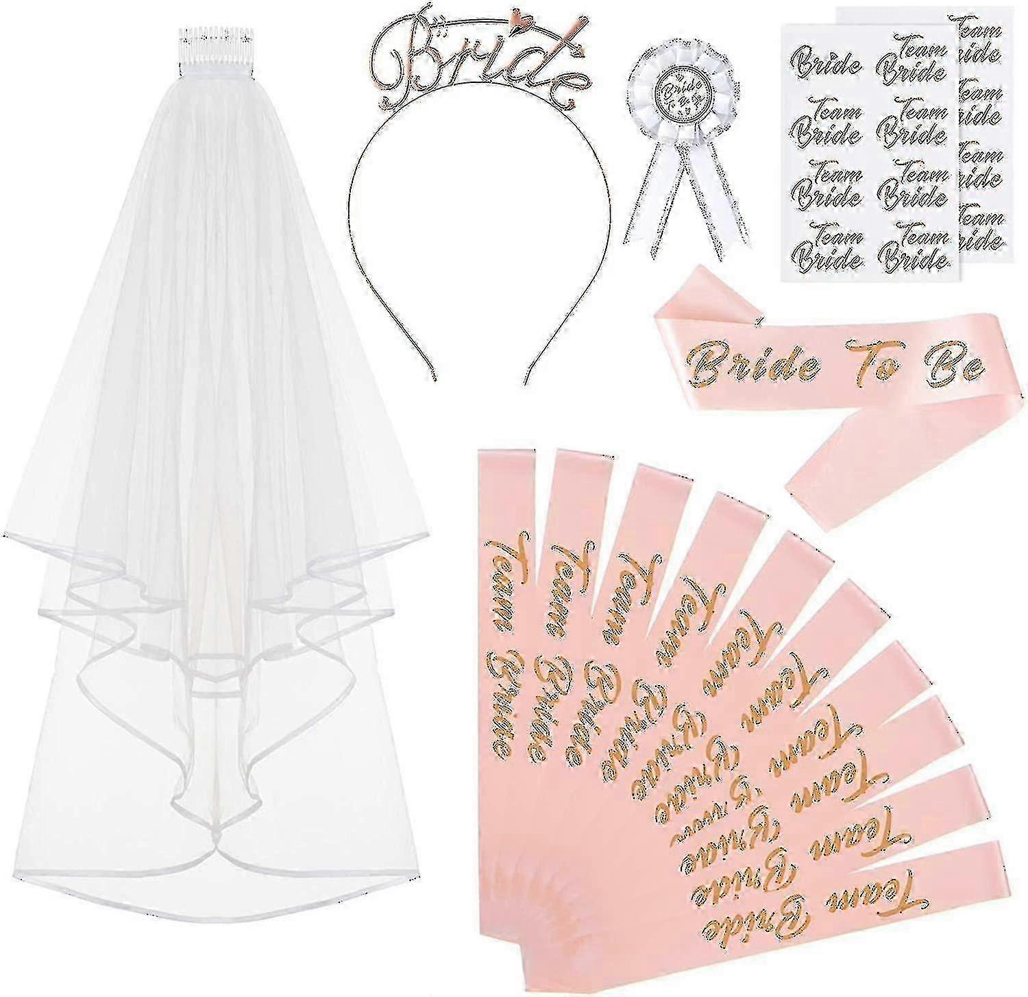 Bachelorette Party Set+30pcs+Rose Gold+For Party