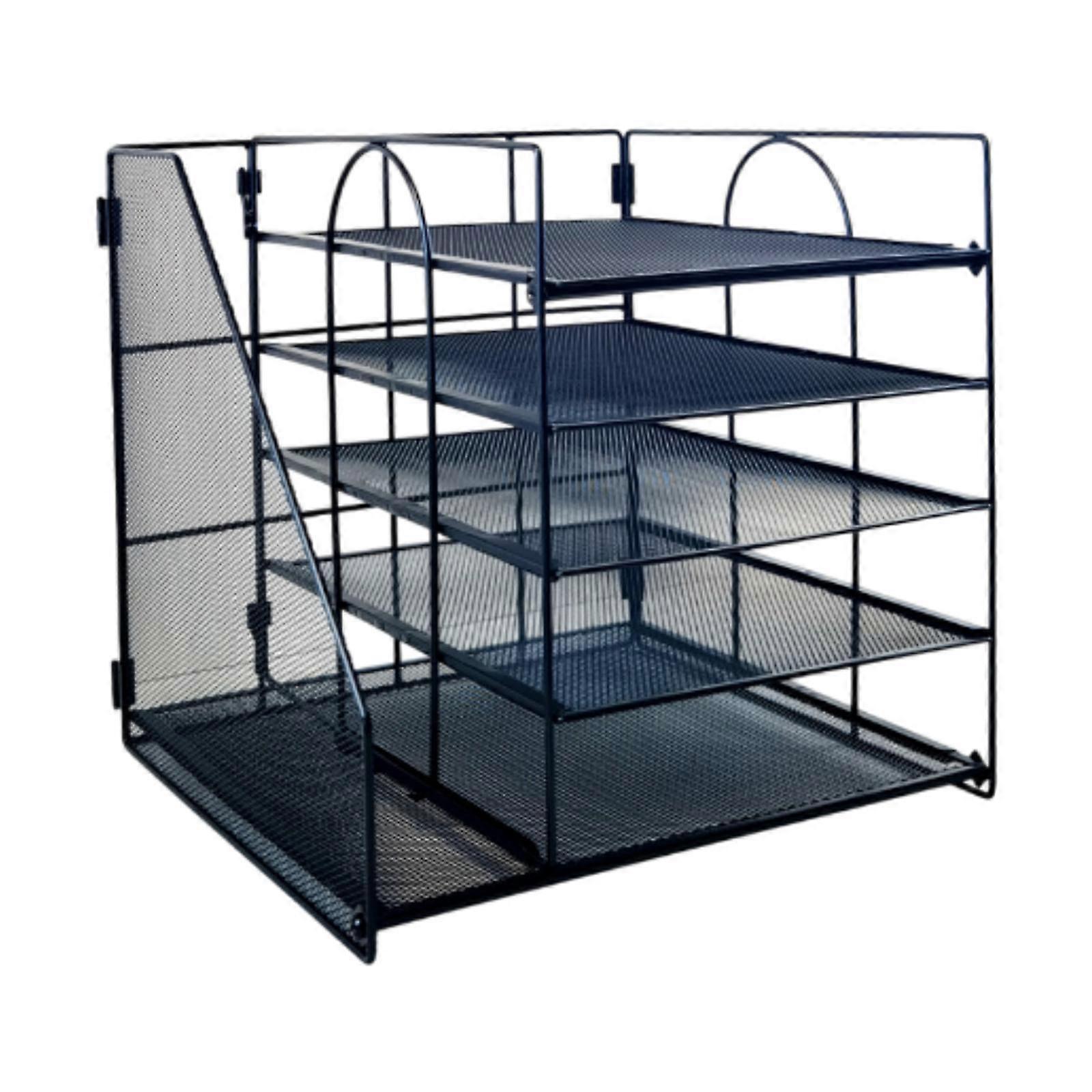 Paper Letter Tray Organizer with File Holder Easy Installation Storage Rack