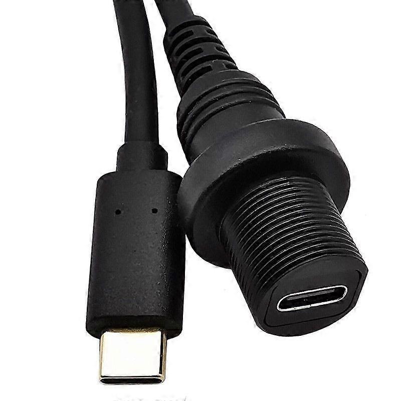 USB 3.1 Typ-c C Stecker zu Buchse Flush Panel Mount Erweiterung Wasserdichte Seilbahn