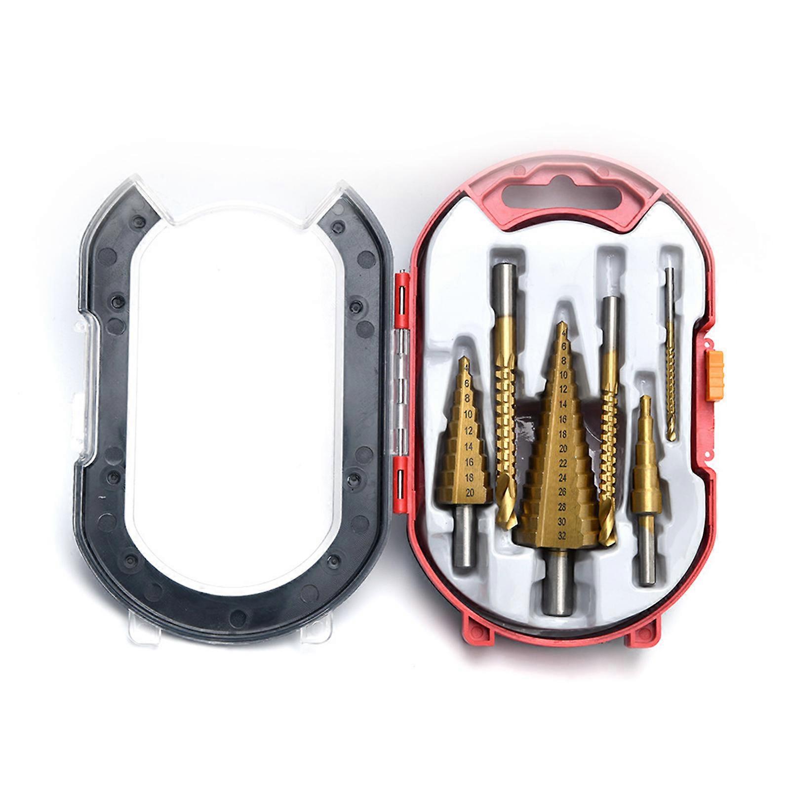 Steel Triangular Shank Straight Groove Step Drill Bits Saw Drills for Cutting Soft Thin Metal Boards High Hardness
