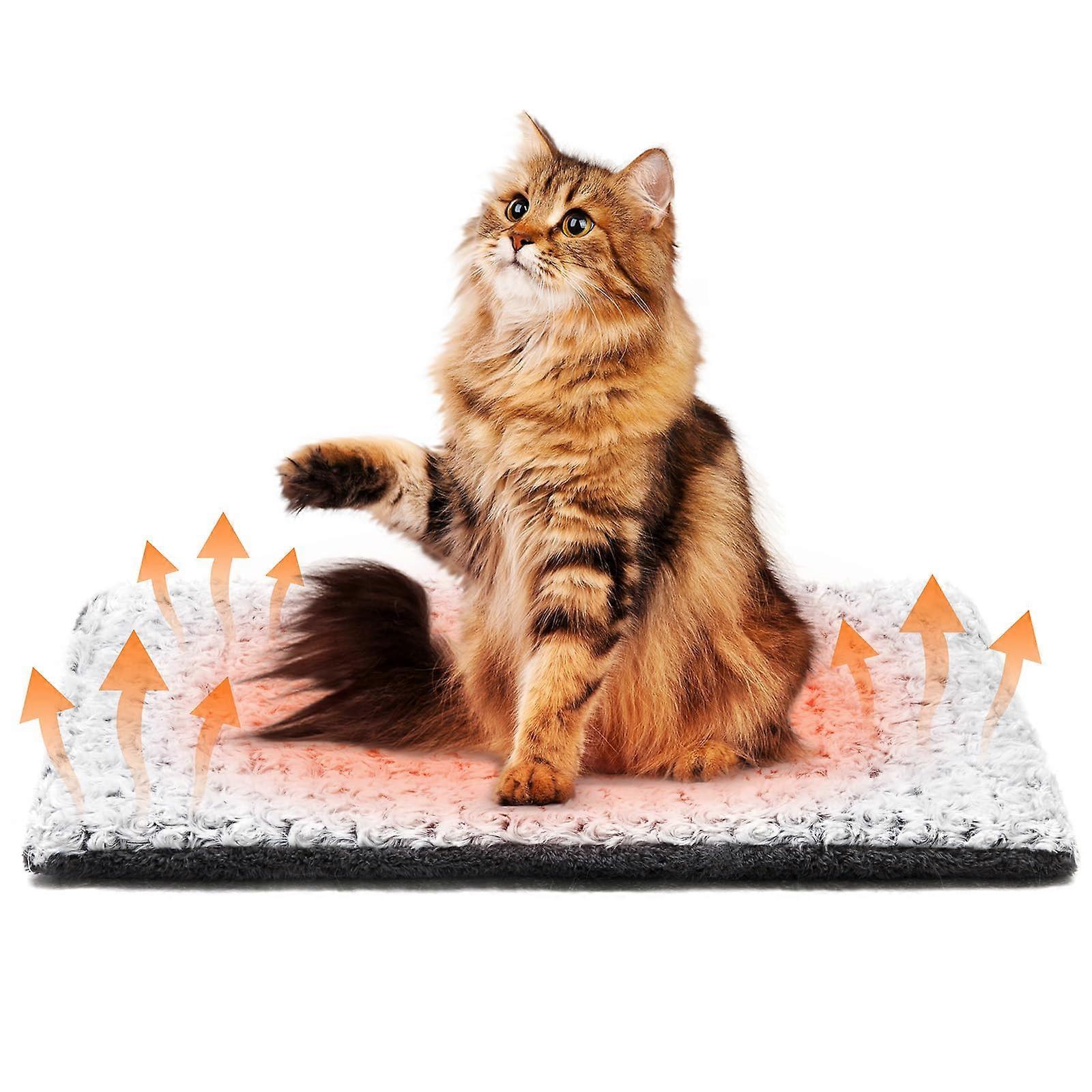 Self Warming Cat Bed Indoor 24 x 18 Inch Cozy Plush Fabric Non-Slip Design Suitable for All Cat Breeds