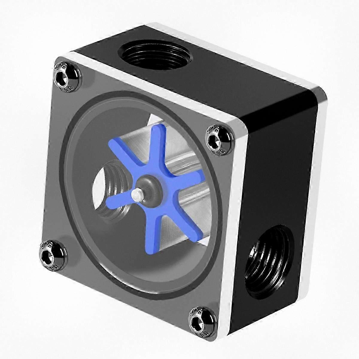 6-Blade Flow Meter G1/4 Thread for PC Liquid Cooling System