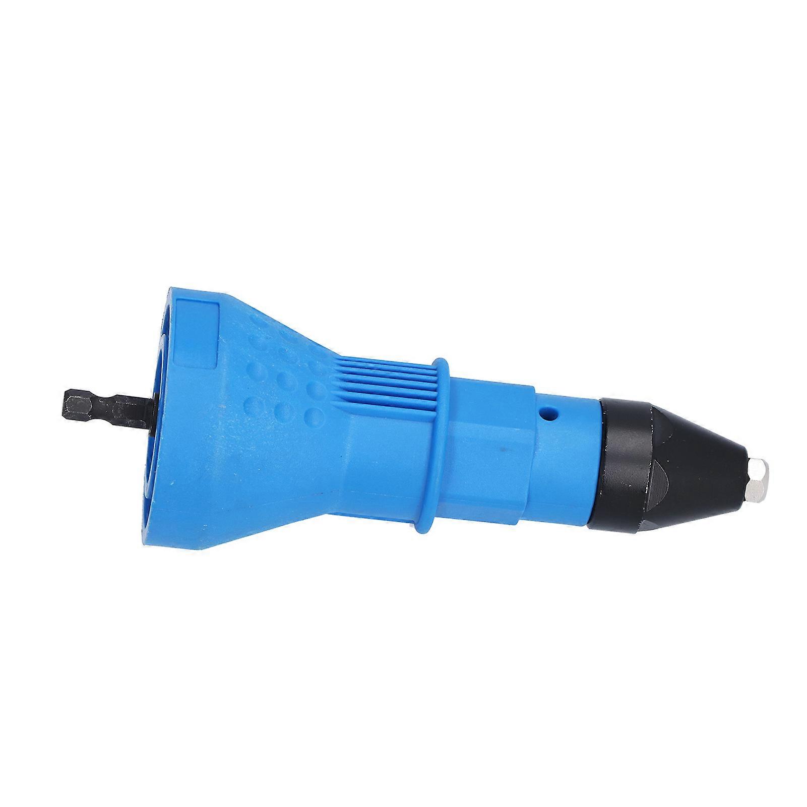 Rivet Drill Adapter Ergonomic Electric Riveting Drilling Insert Nut Tool with Hex Wrenches Nozzles