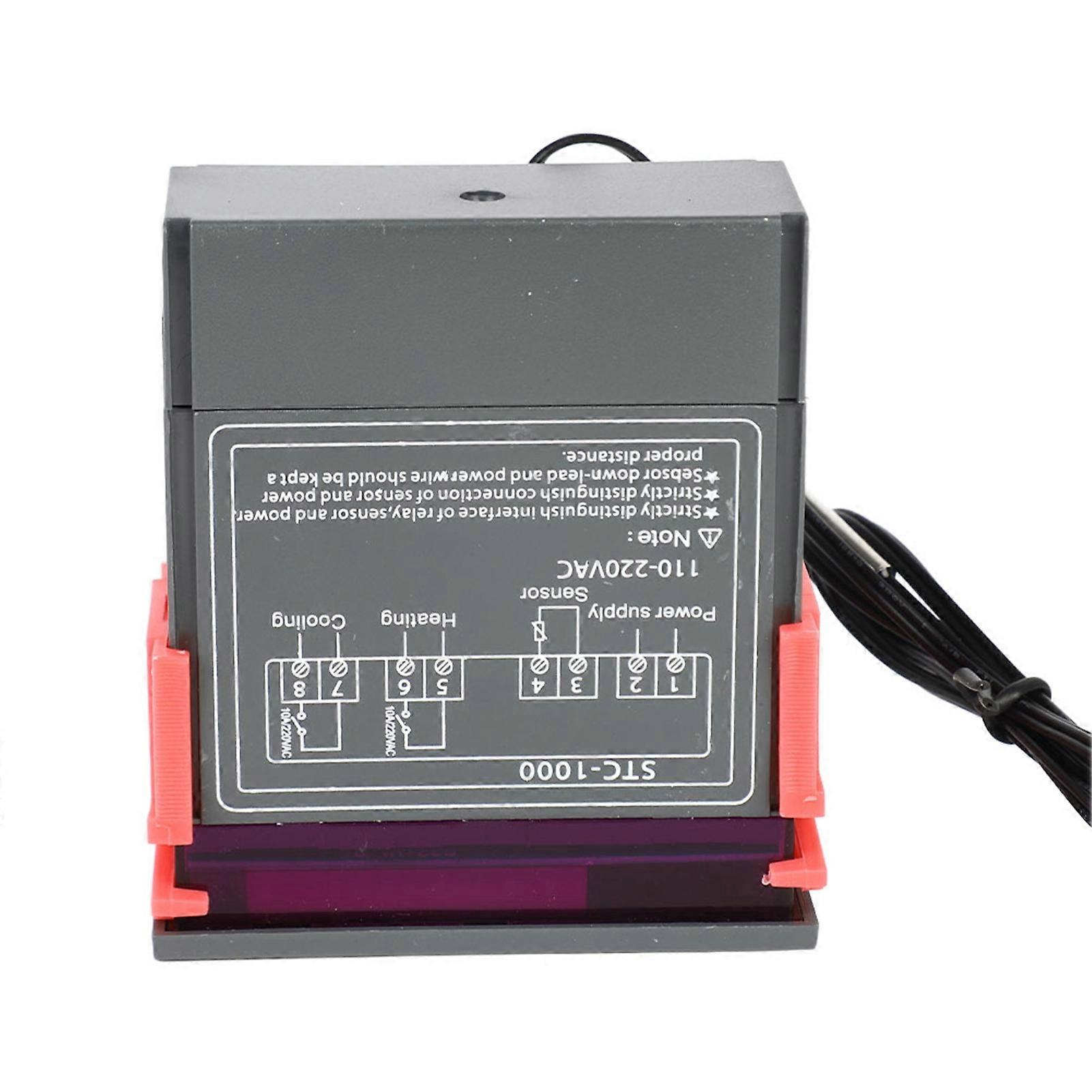 Digital Temperature Controller Dual Relay Output Thermostat with Negative Temperature Coefficient (110V - 220VAC)