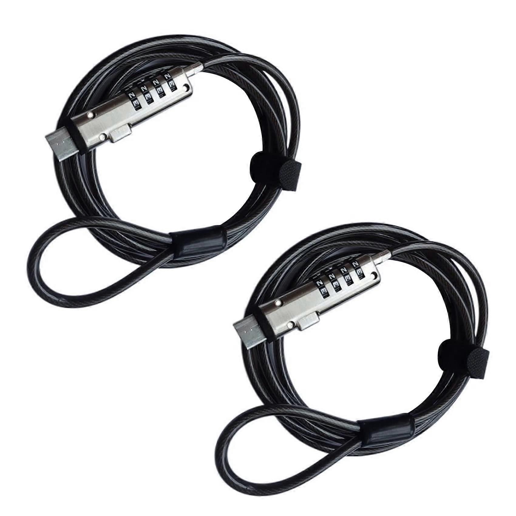 2X Security USB Password Anti-Theft Lock, Used for Anti Theft Function on Laptop, Tablet, Projector, TV