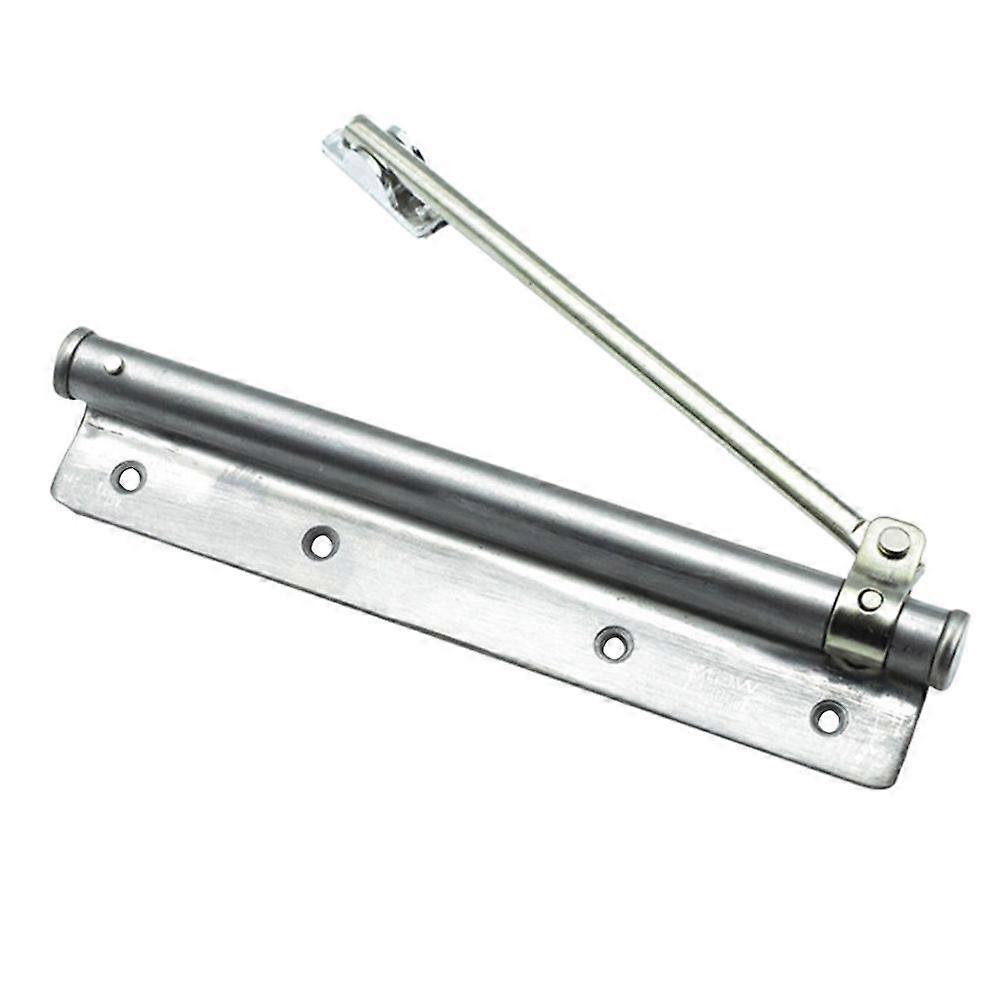 Automatic Door Closer Home Use Concealed Door Spring Hinge Buffer Free Punching Automatic Door Closer Device (Silver)