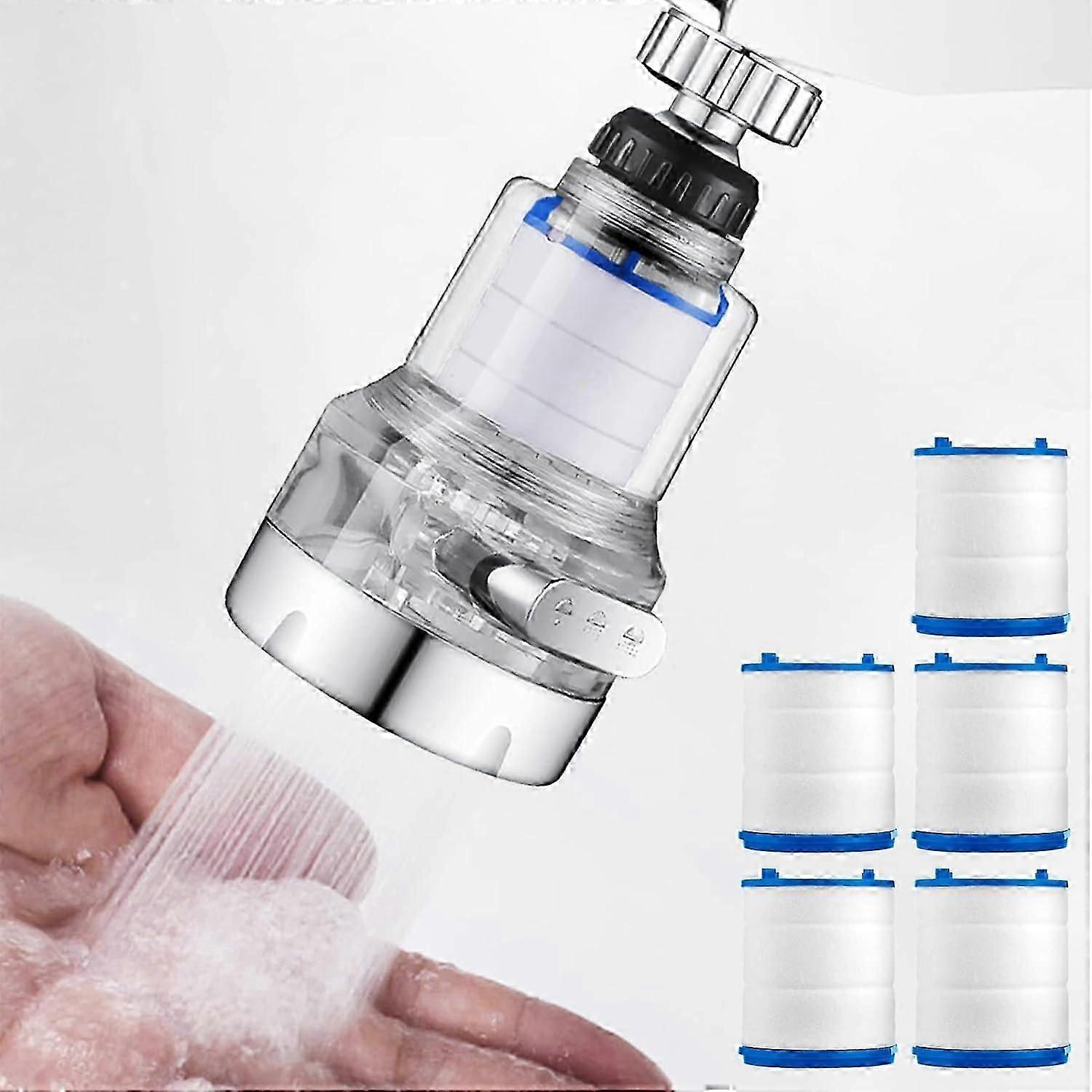 Faucet Water Filter, 360 Rotating Faucet Filter, Kitchen and Bathroom Faucet Water Purifier, 3 Working Modes