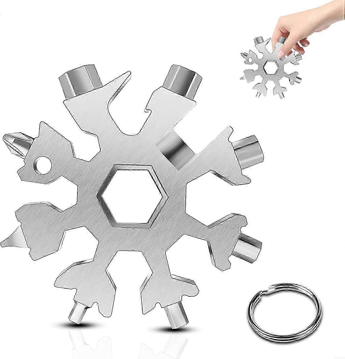 Snowflake Tool 18-în-1 din oțel inoxidabil Multi-Tool (argintiu)