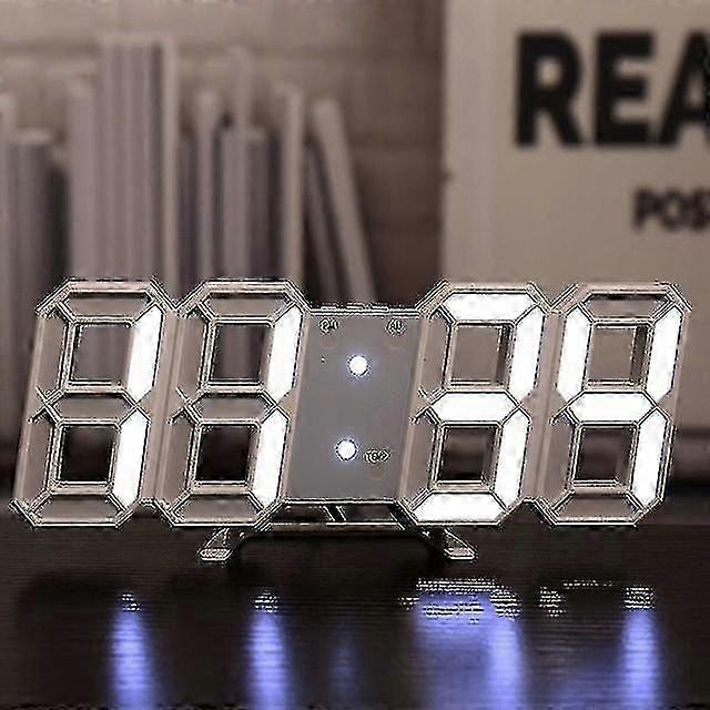 Wall Clock Led Digital Alarm Clock Thermometer Stand
