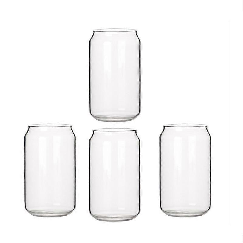 4 Pack Glass Juice Cup Beer Glass Shake Dessert Cup Cola Mug, 400ML