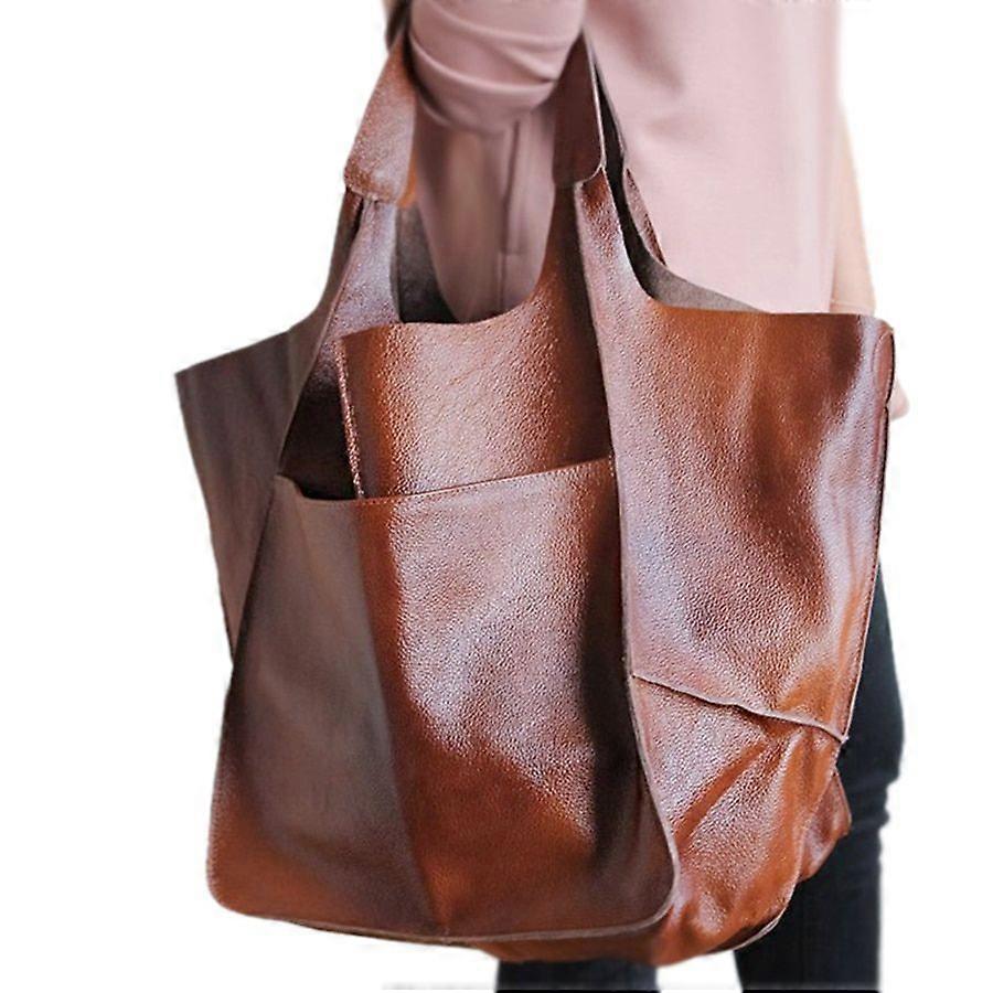 Casual soft large-capacity handbag