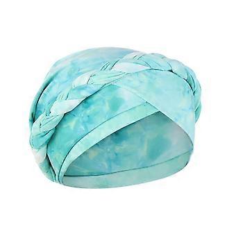 Frauen Indien Hut Tie-Dye Geflecht Muslim Rüschen Krebs Chemo Hut Mütze Wrap Cap