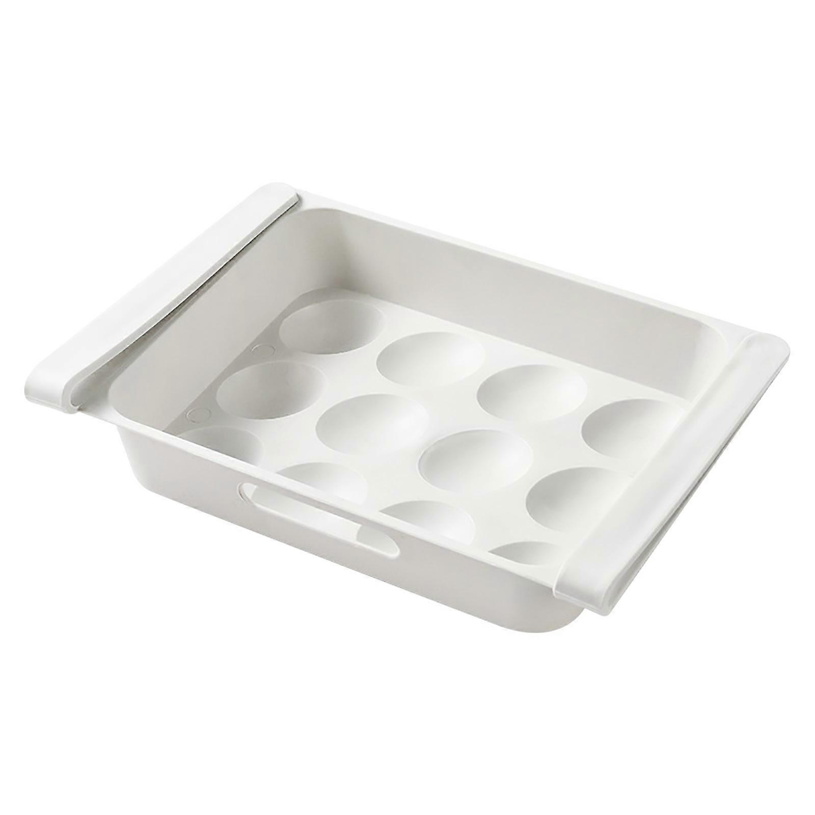 Large Capacity Eggs For Refrigerator Stackable grid Eggs Fresh Storage Box For Fridge Eggs Storage Container Organizer Bin White Plastic Storage RR