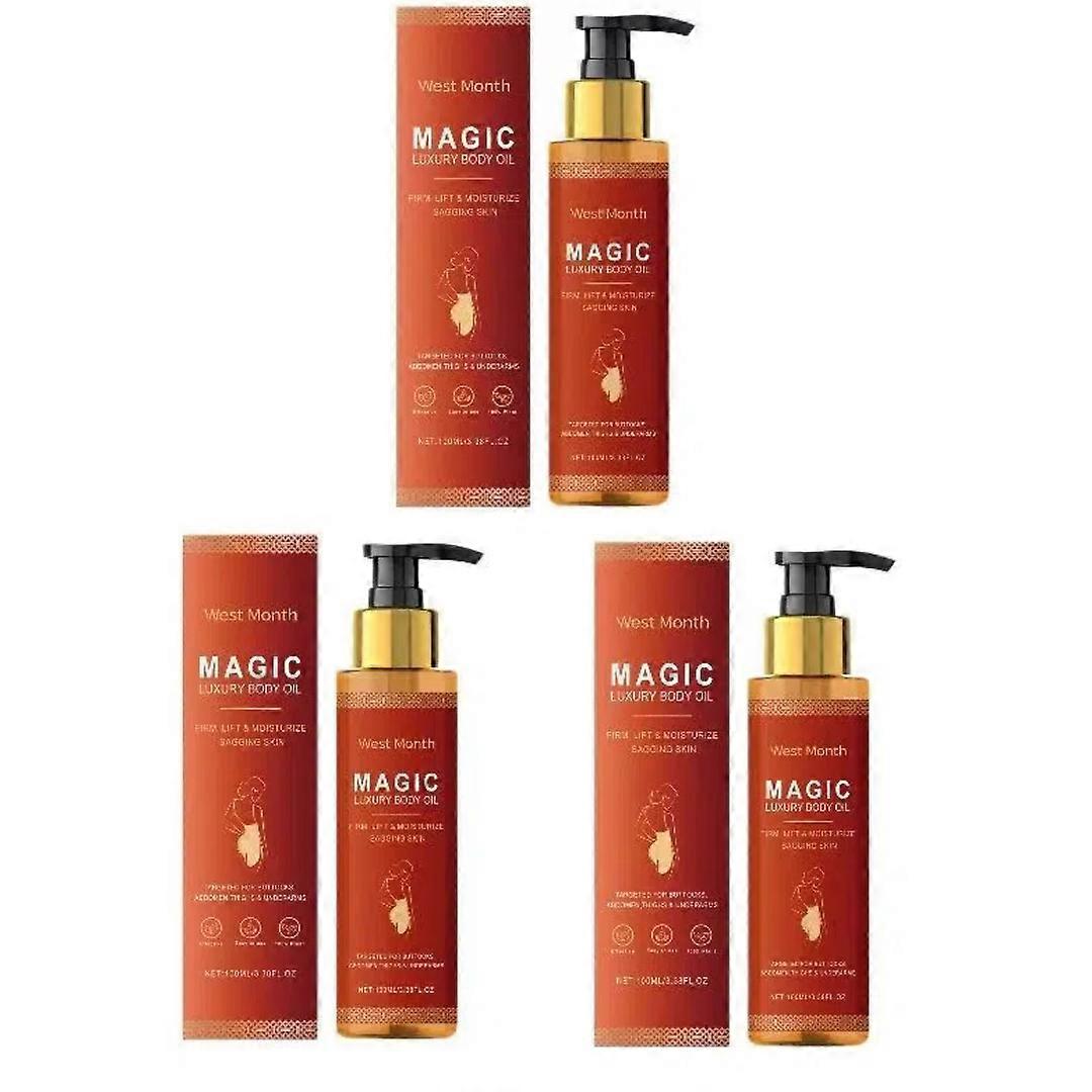 3τμχ Magic Body Firming Oil - Luxury Body Oil, Ενυδατικό και συσφικτικό λάδι δέρματος για πλήρη χρήση σε όλο το σώμα