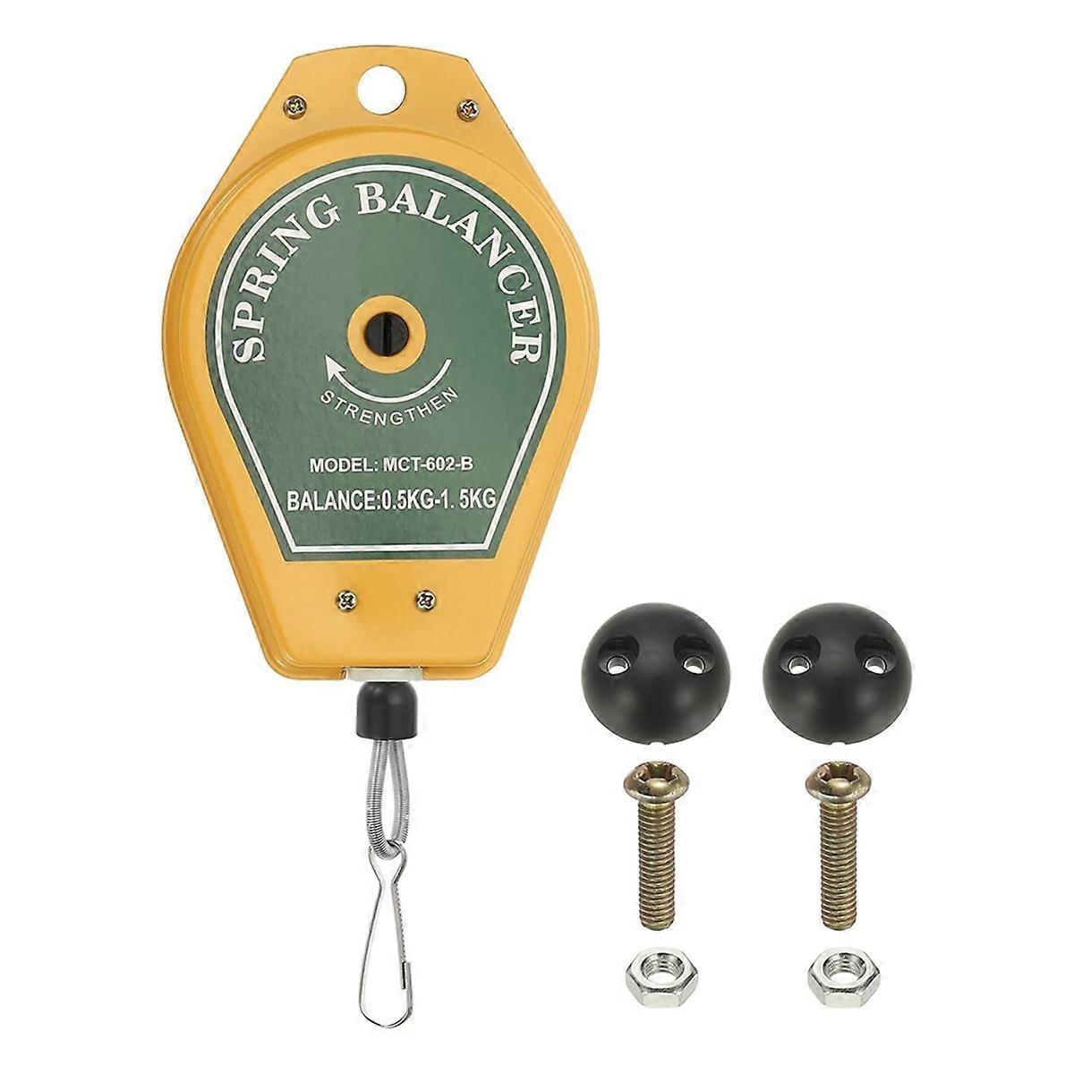 Bilanciatore a molla retrattile, bilanciatore di carico per strumento a molla per cuscinetti, divaricatore per cavi regolabile a 4 piedi, 1,1-3,3 libbre (0,5-1,5 kg)