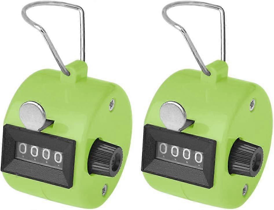 2er-Pack 4-stelliger ABS-Zähler-Timer für Sport-, Stadion-, Bus- und andere Veranstaltungen (grün)