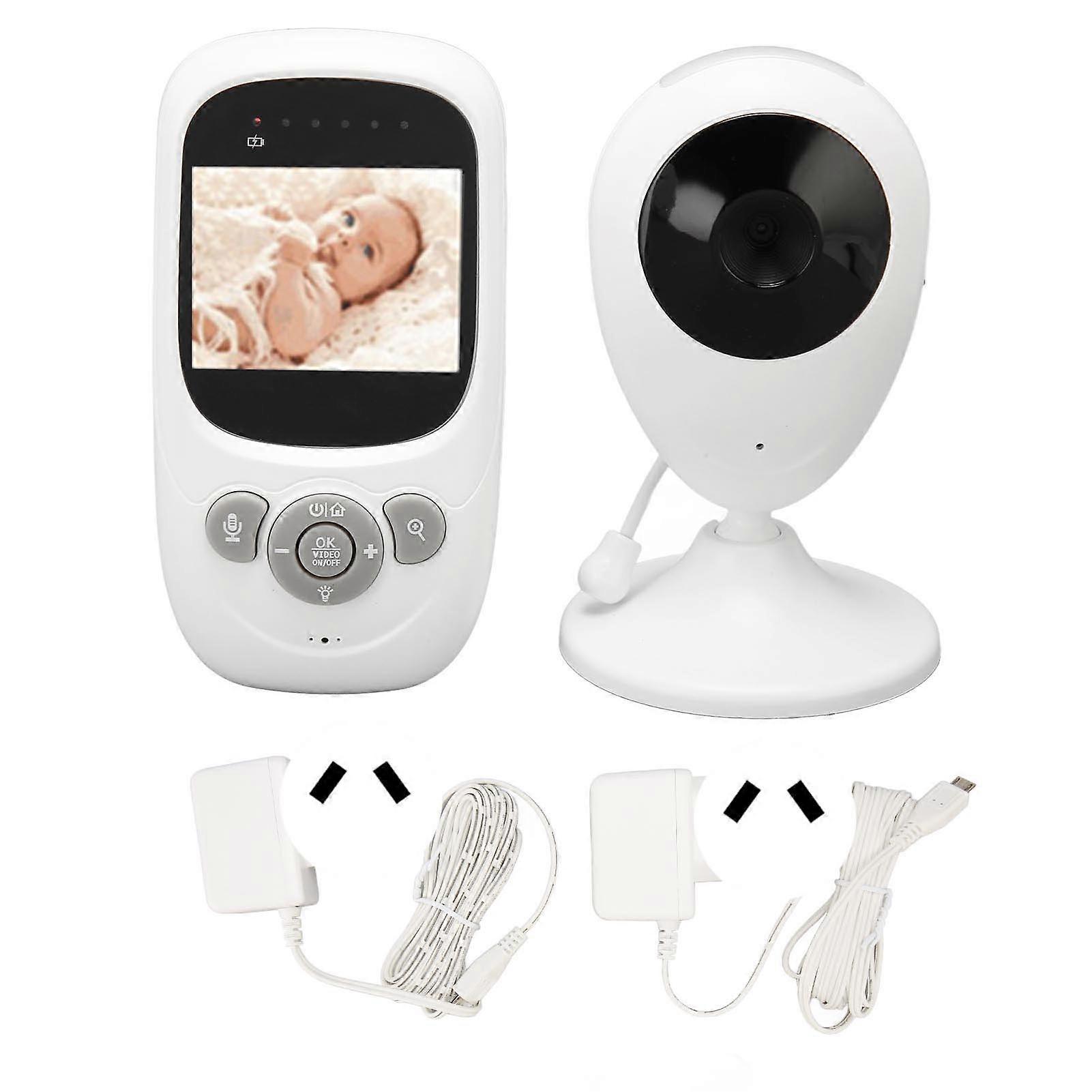 Baby Monitor with Camera 2.4GHz 2.4in LCD Screen 2 Way Talk Night Vision Temperature Monitoring 8 Lullabies