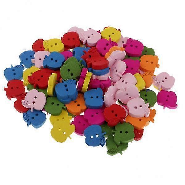 2x 100 Pieces Colorful Buttons Shape for Sewing Assorted Colors