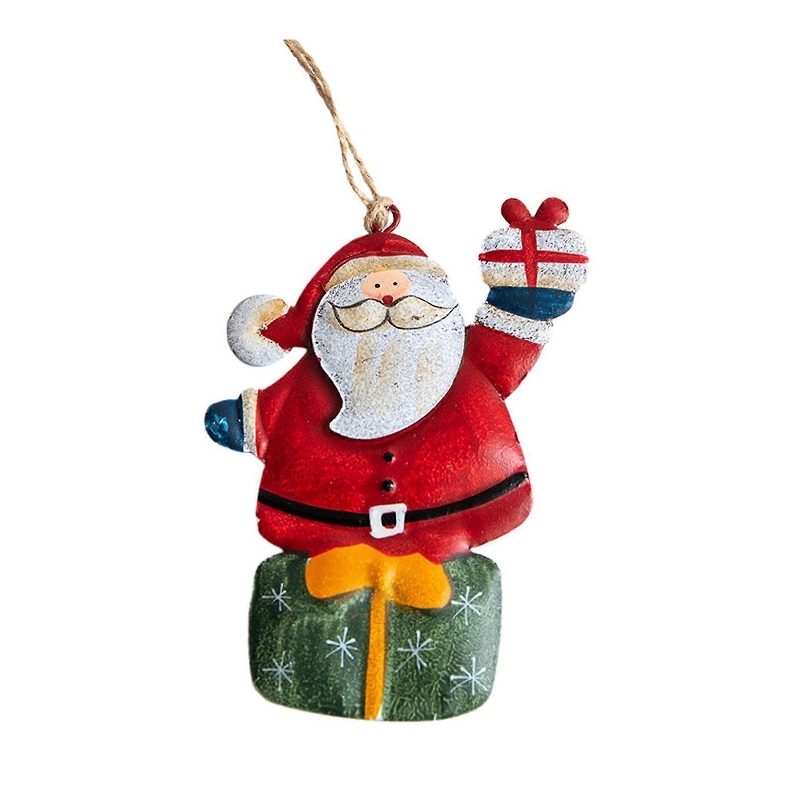 クリスマスハンギングペンダント装飾的な季節の面白い車のキーホルダーアイアン