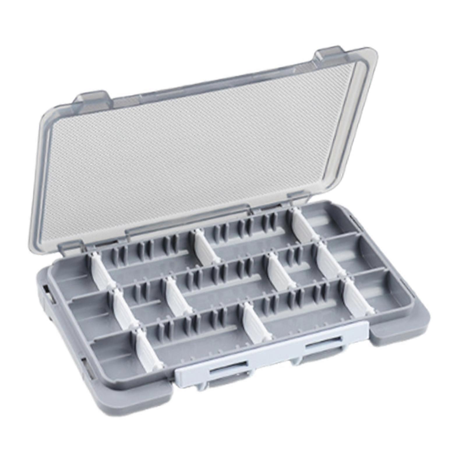 Lure Case Fishing Tackle Box Double Sided Holder Movable Inserts Practical