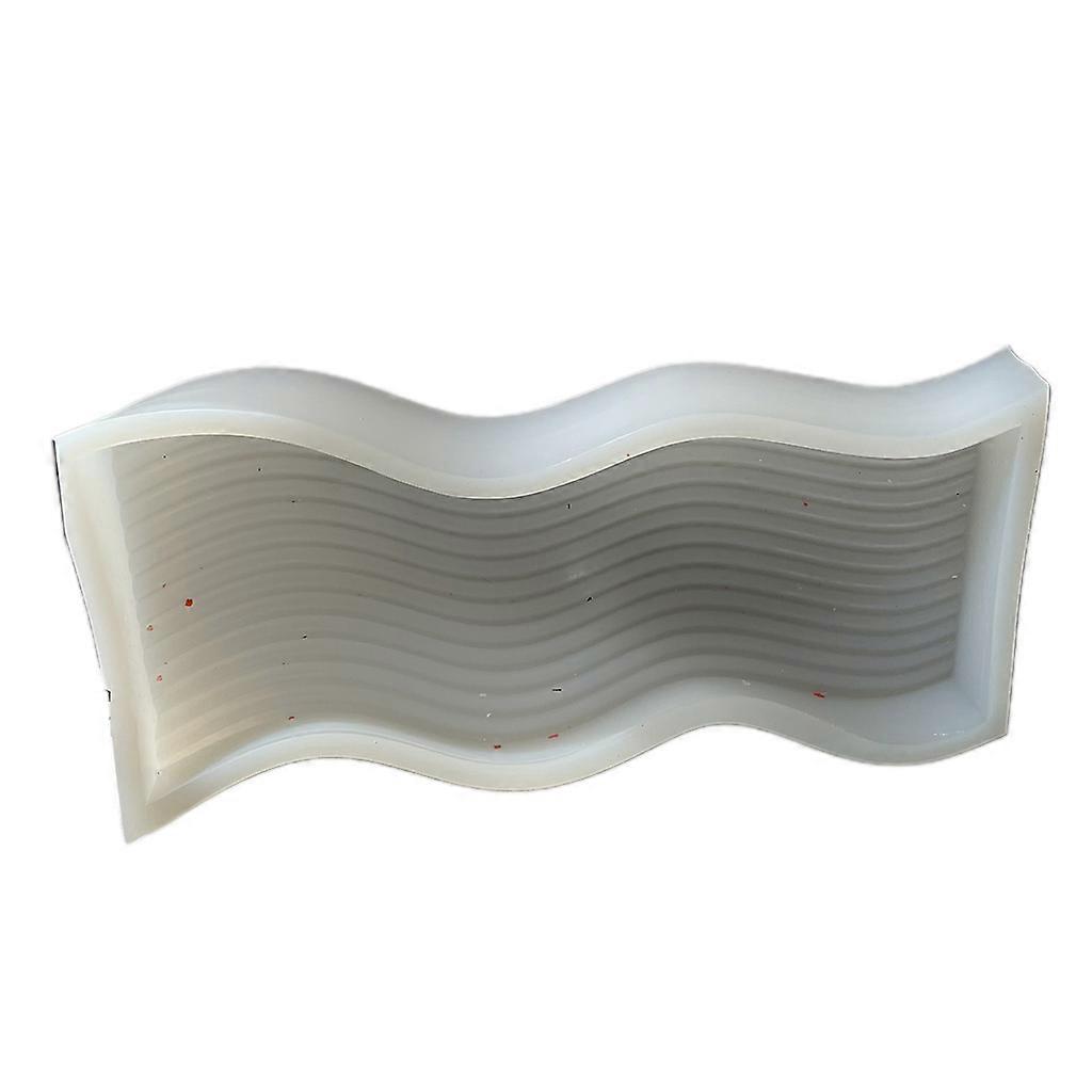 תבנית סיליקון לתה בצורת גל גדולה, תבניות יציקת שרף, תבניות לקישוט שולחן ביתי, תחתית תה צבעונית