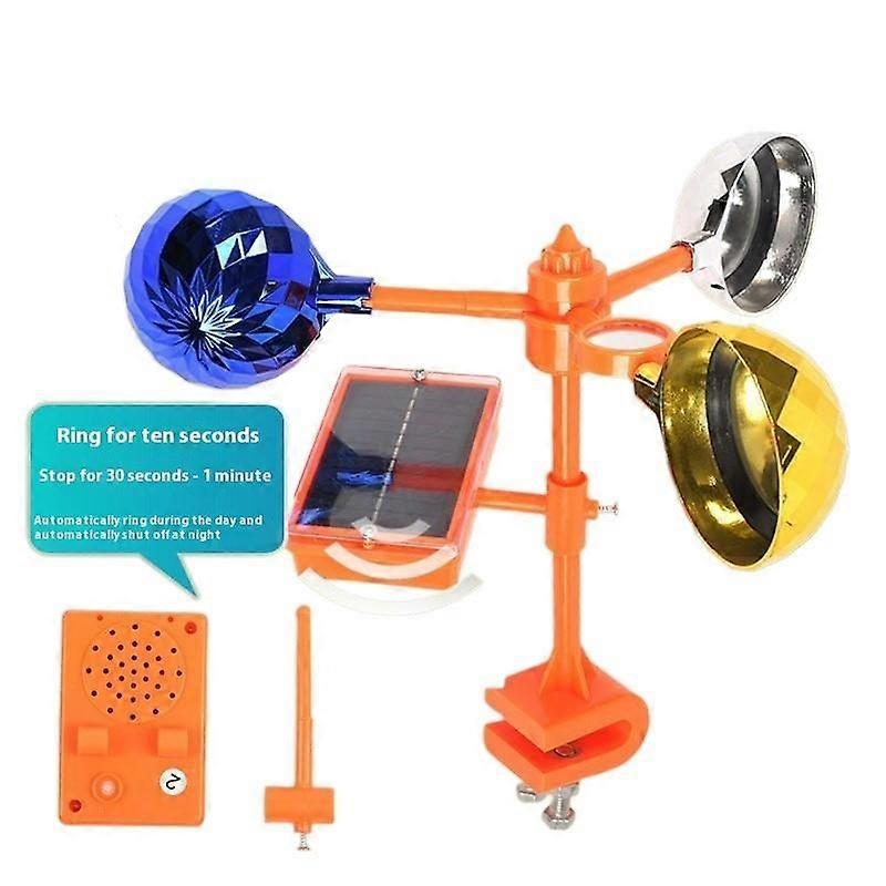 Solar Bird Repeller Waterproof Solar Energy Bird Repelling Device 360° Rotating Reflector Farm Orchard Bird Scaring Device